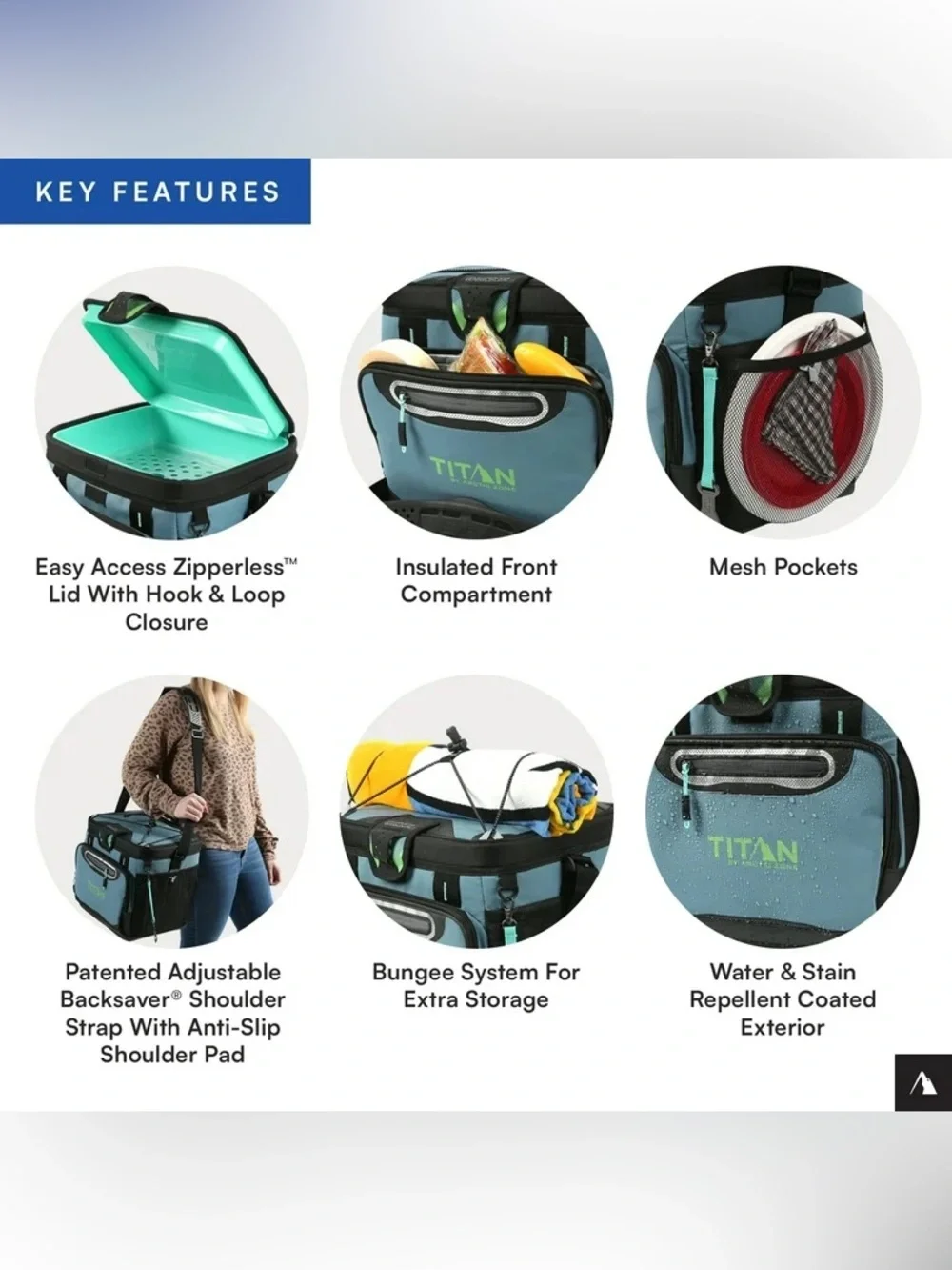 NWT Titan by Arctic Zone 24 Can, 16 Quart Zipperless Soft Cooler